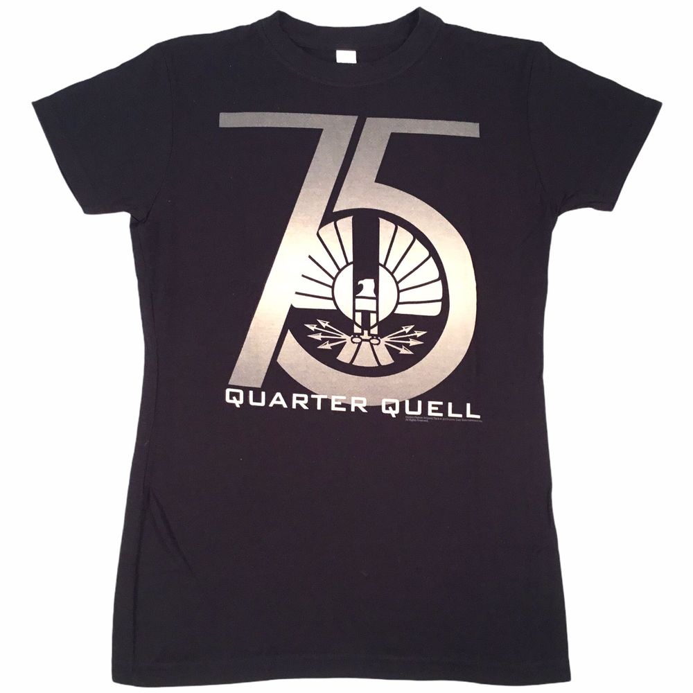 Hunger Quell Quarter 75th  T-Shirt Med Black New